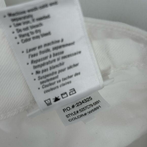 Paige Denim Aideen Skirt SZ 30 White Jean Cotton Lyocell Distress Raw Hem Button - Picture 16 of 16